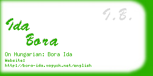 ida bora business card